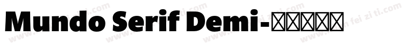 Mundo Serif Demi字体转换
